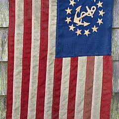 Vintage Anin U.S. Yacht Ensign Nautical American Flag Bunting