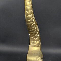 Antique/Vintage Solid Brass Figural Sea Serpent Dolphin Doorstop