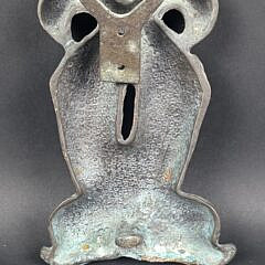 Vintage Bronze Figural Crossed Dolphins Door Knocker