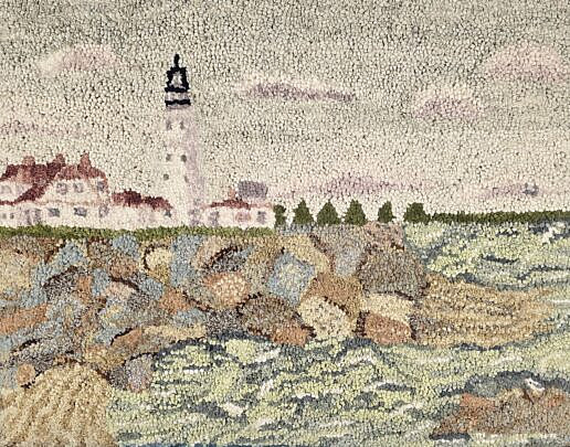 4729-955 Lighthouse Hooked Rug A