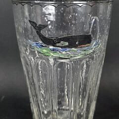 Scarce Set of Four Antique Pairpoint Tavern Art Glass Tumblers