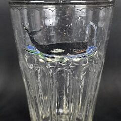 Scarce Set of Four Antique Pairpoint Tavern Art Glass Tumblers