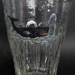 Scarce Set of Four Antique Pairpoint Tavern Art Glass Tumblers