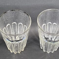 Scarce Set of Four Antique Pairpoint Tavern Art Glass Tumblers