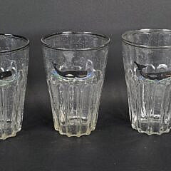 Scarce Set of Four Antique Pairpoint Tavern Art Glass Tumblers