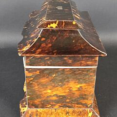 British Regency Antique Pagoda Form Tea Caddy, 19th Century