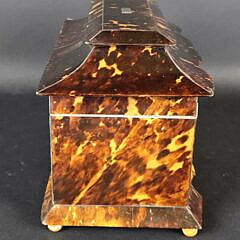 British Regency Antique Pagoda Form Tea Caddy, 19th Century