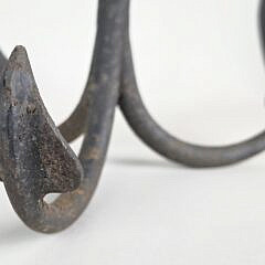 Pair of Antique/Vintage Iron Anchor Two Light Candelabra, 20th century