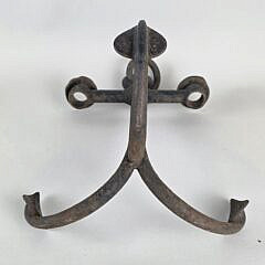 Pair of Antique/Vintage Iron Anchor Two Light Candelabra, 20th century