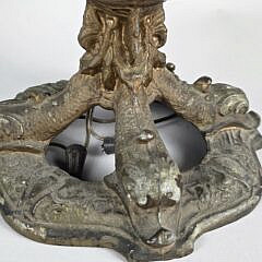 Antique Tiffin Glass Dolphin Base Lamp, circa 1920s