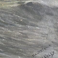 Antique Oil on Canvas Ship Portrait, “Mauretania” Painting, 19th century