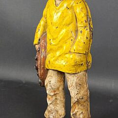 Antique Cast Iron Figural Large Old Salt Doorstop, circa 1920s