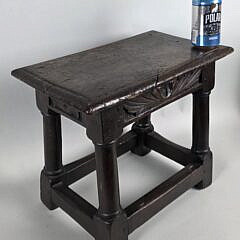 Antique English Oak Joint Stool, 18th century