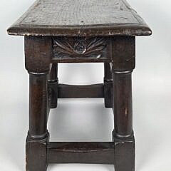 Antique English Oak Joint Stool, 18th century