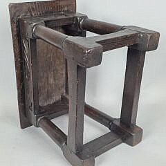 Antique English Oak Joint Stool, 18th century