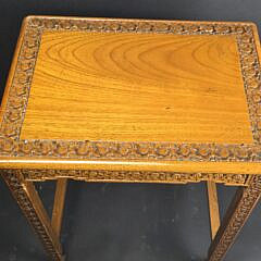 Set of Four Vintage Carved Chinese Nesting Tables, 20th century