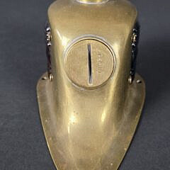 Antique Vintage Perko Perkins Port and Starboard Brass Teardrop Bow Light, 20th century
