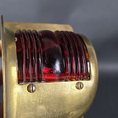 Antique Vintage Perko Perkins Port and Starboard Brass Teardrop Bow Light, 20th century