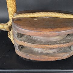 Large Antique/Vintage Ships Rope Pulley Block Lamp, 20th century