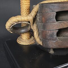 Large Antique/Vintage Ships Rope Pulley Block Lamp, 20th century