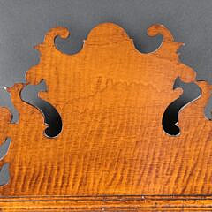 Antique American Tiger Maple Loving Bird Mirror, 19th century