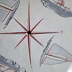 Vintage Nautical Decorated Ships Wheel Light Fixture, 20th century