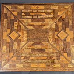 Antique Wood Specimen Inlaid One Drawer Night Stand Work Table, 19th century