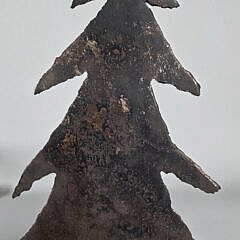 Pair of Vintage Iron Christmas Tree Andirons, 20th century