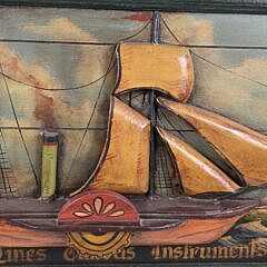 Carved and Painted Ships Stores Wooden Trade Sign