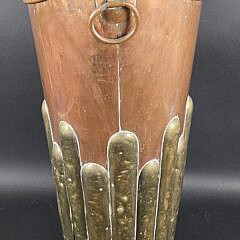 Vintage Arts and Crafts Copper and Brass Umbrella Stand, 20th century