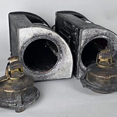 Pair of Antique Wilcox Crittenden Co. Port and Starboard Ship Lights, 19th Century