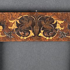 Extraordinary Antique Multi Wood Pictorial Inlaid Picture Frame, 19th century