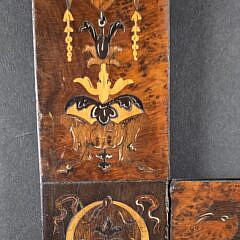 Extraordinary Antique Multi Wood Pictorial Inlaid Picture Frame, 19th century