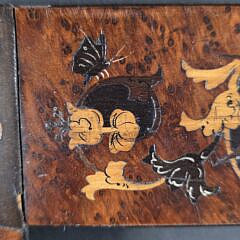 Extraordinary Antique Multi Wood Pictorial Inlaid Picture Frame, 19th century
