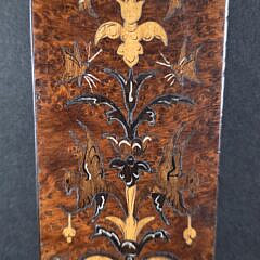 Extraordinary Antique Multi Wood Pictorial Inlaid Picture Frame, 19th century