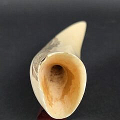 Robert Spring Polychrome Scrimshaw Whale’s Tooth, circa 1971