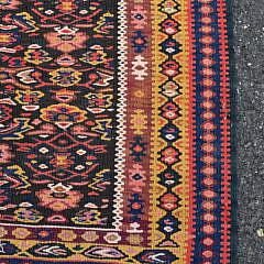 Vintage Flat Woven Soumak Oriental Carpet Rug, 20th century