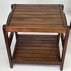 Pair of Porthole Bentwood End Tables