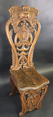 4784-955 Antique Hall Chair A
