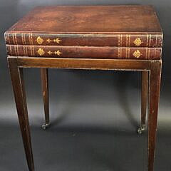 Antique Book Form One Drawer Night Stand Work Table