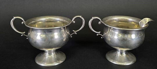 4788-955 Sterling Creamer Sugar A