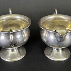 Two-Piece Sterling Silver Creamer and Sugar