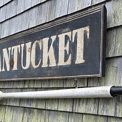 Antique Style Nantucket and Orr Hanging Trade Sign