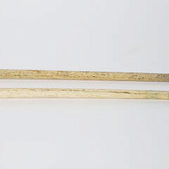 Two Whaler Made Knob Grip Walking Stick and L-Grip Cane, 19th Century
