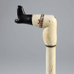 Whaler Made Naughty Nelly Cane, 19th Century