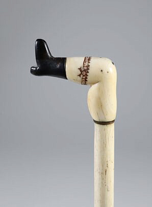 Whaler Made Naughty Nelly Cane, 19th Century