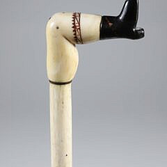 Whaler Made Naughty Nelly Cane, 19th Century