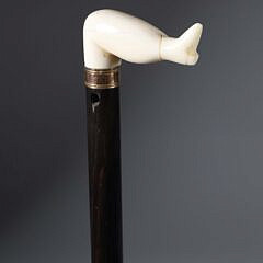 Whaler Made Naughty Nelly Walking Stick, 19th Century