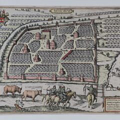 Antique Colored Engraving of “Moscavw” by Georg Braun and Frans Hogenberg