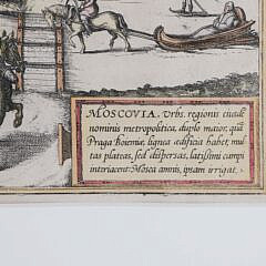 Antique Colored Engraving of “Moscavw” by Georg Braun and Frans Hogenberg